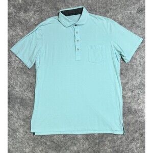 Greyson Golf Polo Shirt Men’s Large Blue Spirit Cattail Stretch